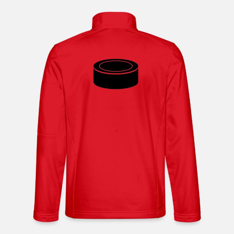 Hockey Puck - Unisex Softshell Jacket - red