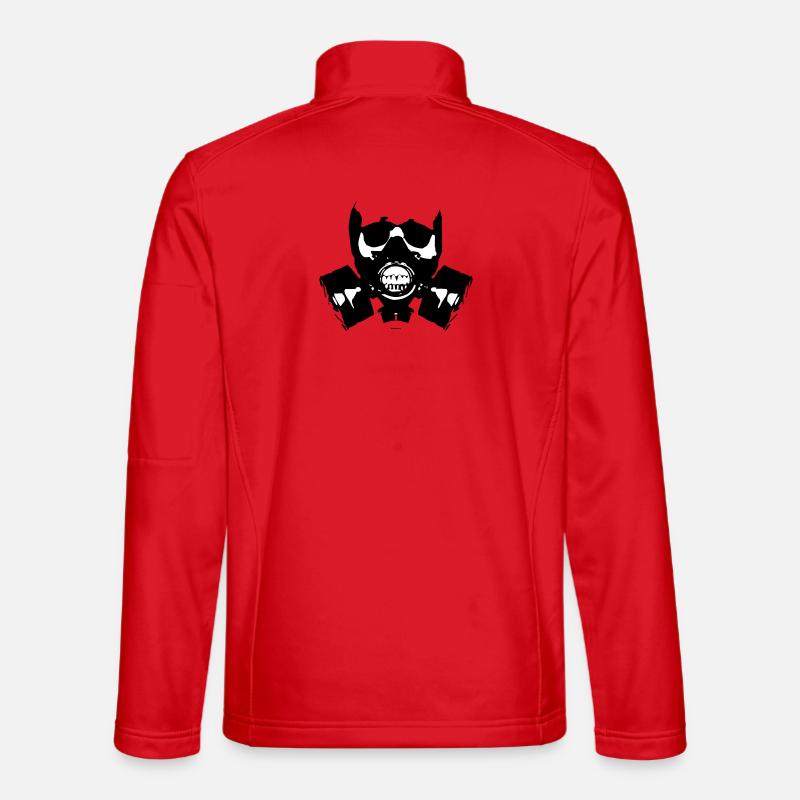 Gasmaske Skullsilhouette - Unisex Softshelljacke - Rot