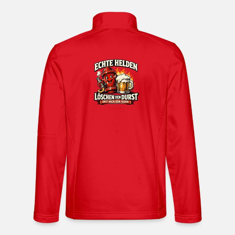 Echte Helden löschen den Durst Unisex Softshelljacke
