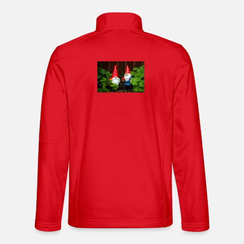 Garden Gnome Delight - Unisex Softshell Jacket - red