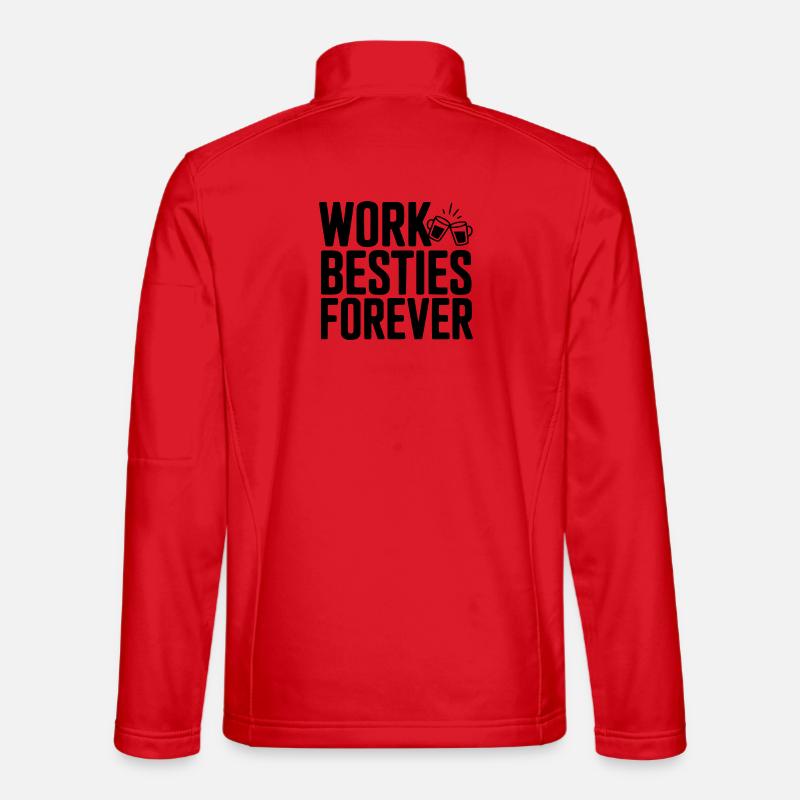 Work Besties Forever - Unisex Softshell Jacket - red