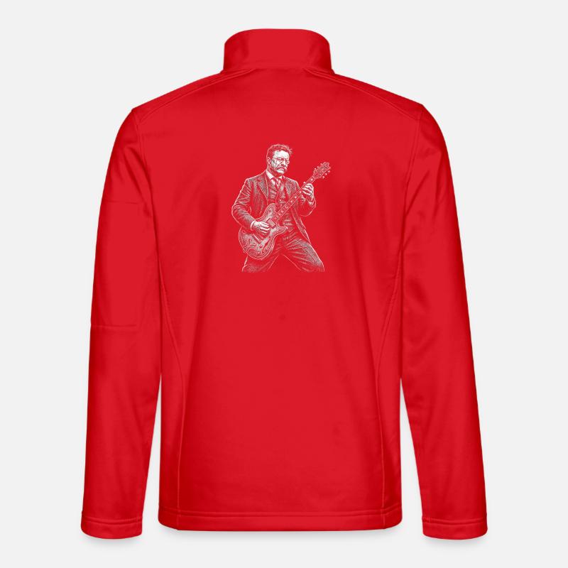 Theodore Roosevelt Playing Guitar Unisex Softshell Jacket