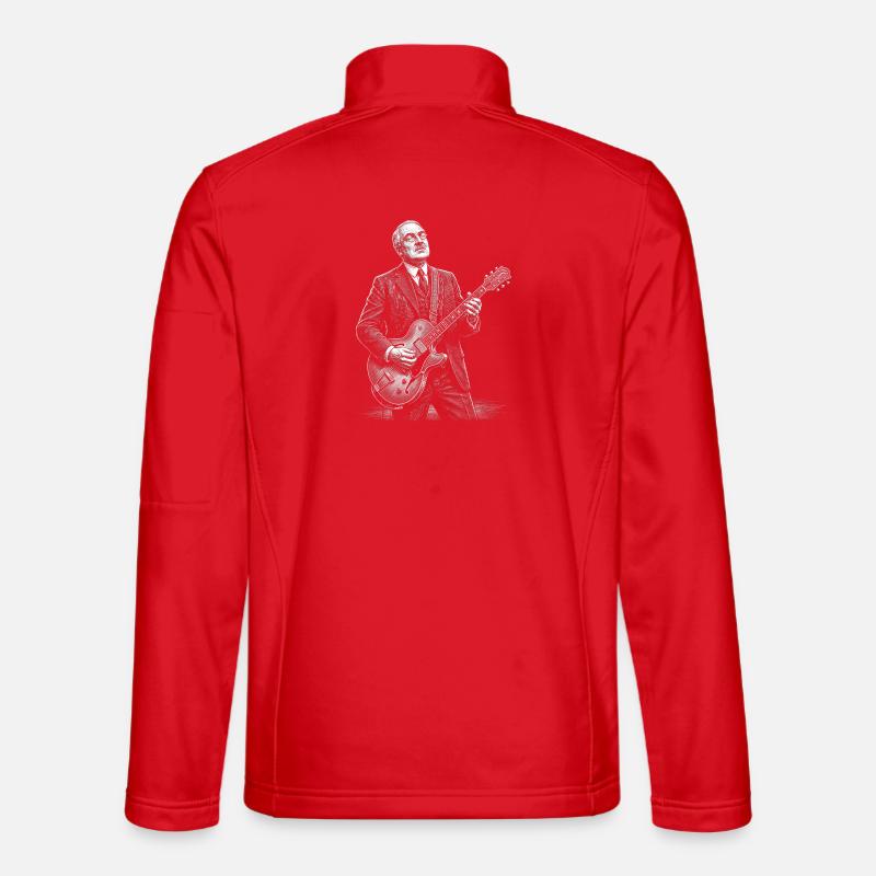 Warren Harding Playing Guitar - Unisex Softshell Jacket - red