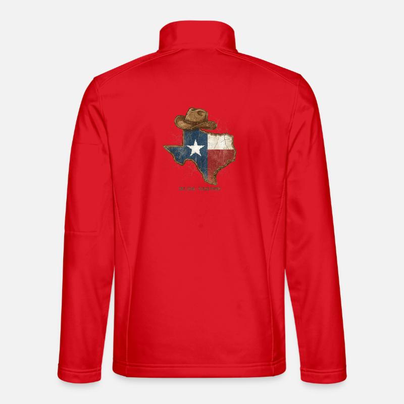 Texas Pride with cowboy hat - Unisex Softshell Jacket - red
