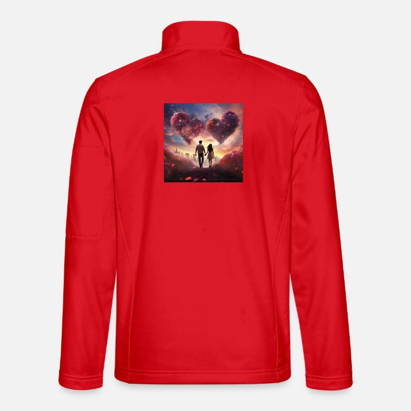 Heart cloud in evening light Unisex Softshell Jacket