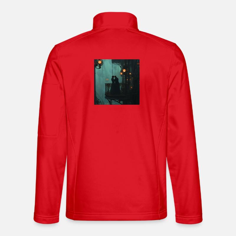 Dampfschloss der Zweisamkeit - Unisex Softshelljacke - Rot