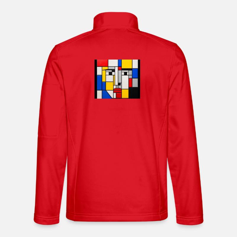 Mondrian Face Mosaic Unisex Softshell Jacket