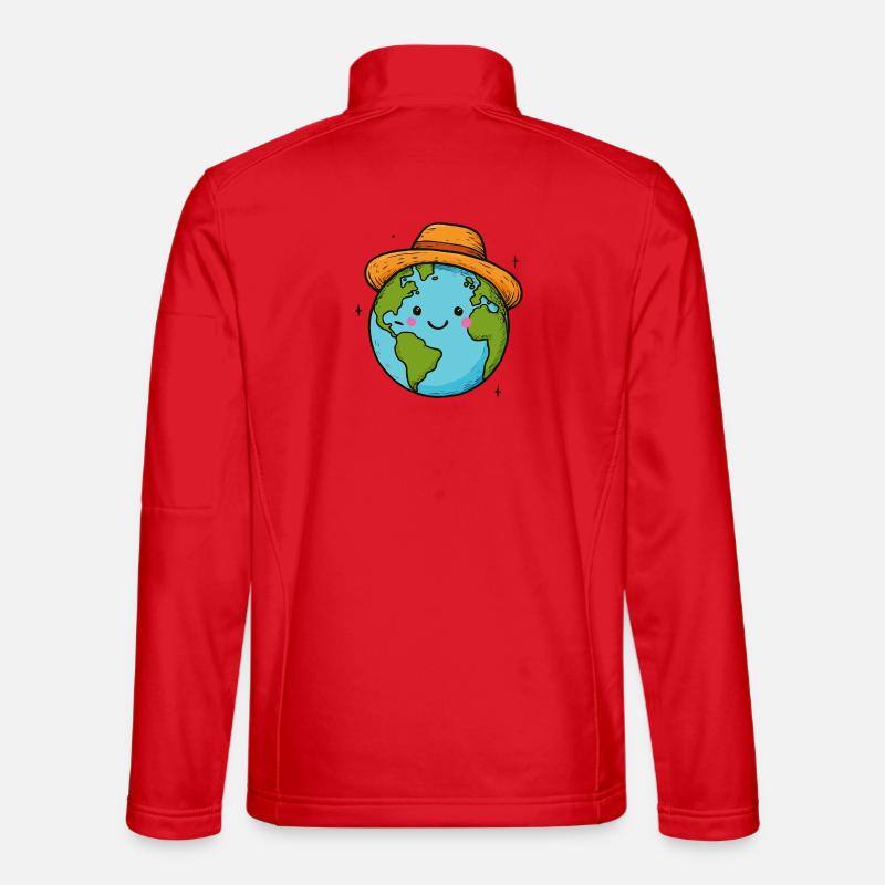 Smiling Land in the Hat - Unisex Softshell Jacket - red