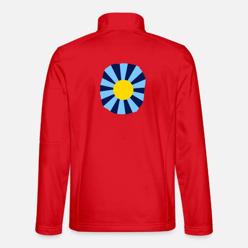 Fleur psychédélique - Veste en tissu softshell Unisexe - rouge