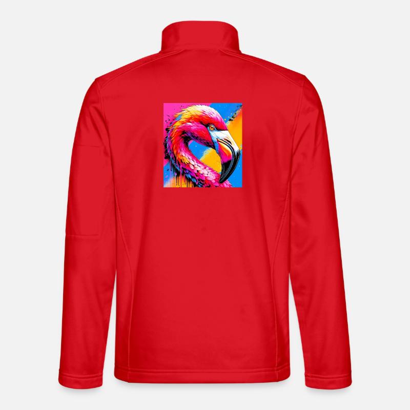 Flamant - Veste en tissu softshell Unisexe - rouge