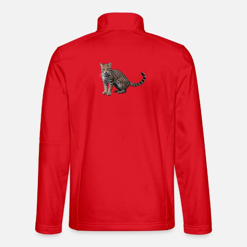 Künstlerischer Leopard - Unisex Softshelljacke - Rot