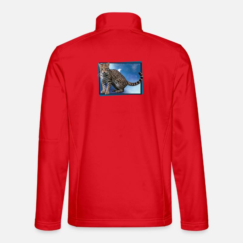 Blue Leopard Bokeh Unisex Softshell Jacket
