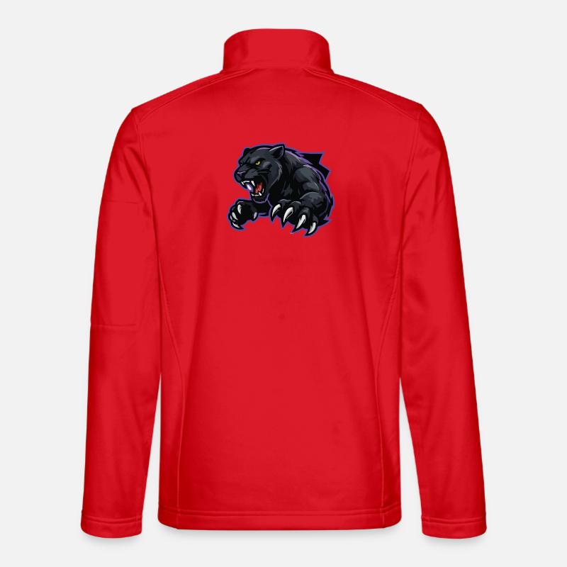 Schwarzer Panther Krallensturm - Unisex Softshell Jacket - red