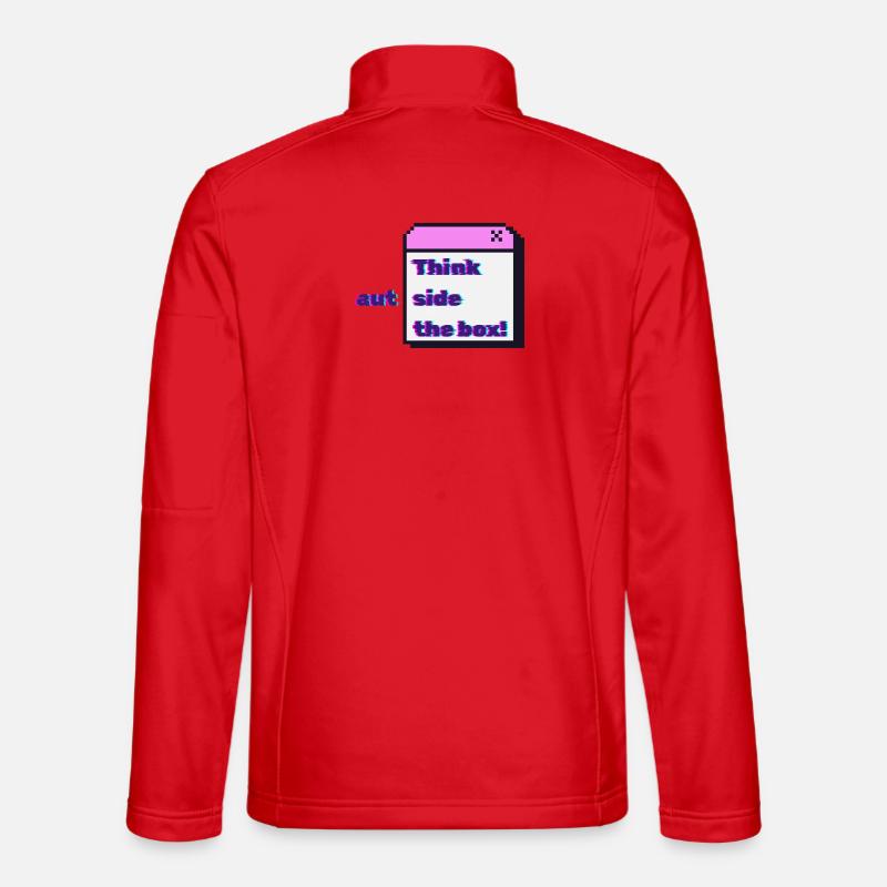 Think autside the box - Glitch - Unisex Softshelljacke - Rot