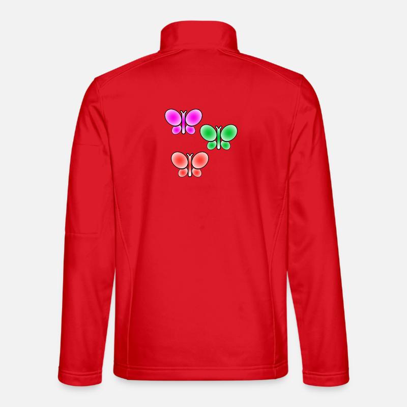 Butterflies - Unisex Softshell Jacket - red
