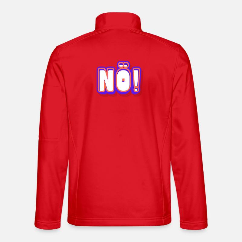 NO! Neon Pop Schriftkunst - Unisex Softshelljacke - Rot