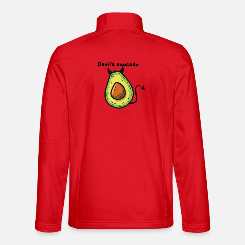 Avocado-Dämonen-Pop-Cartoon - Unisex Softshelljacke - Rot