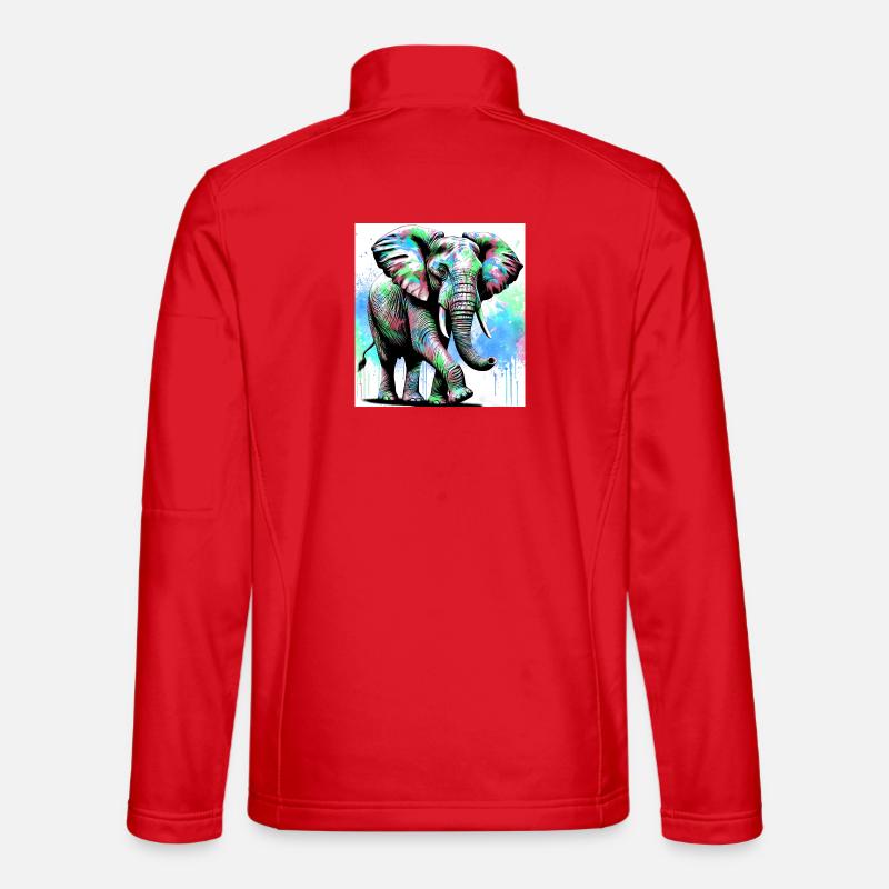 elephant - Unisex Softshell Jacket - red