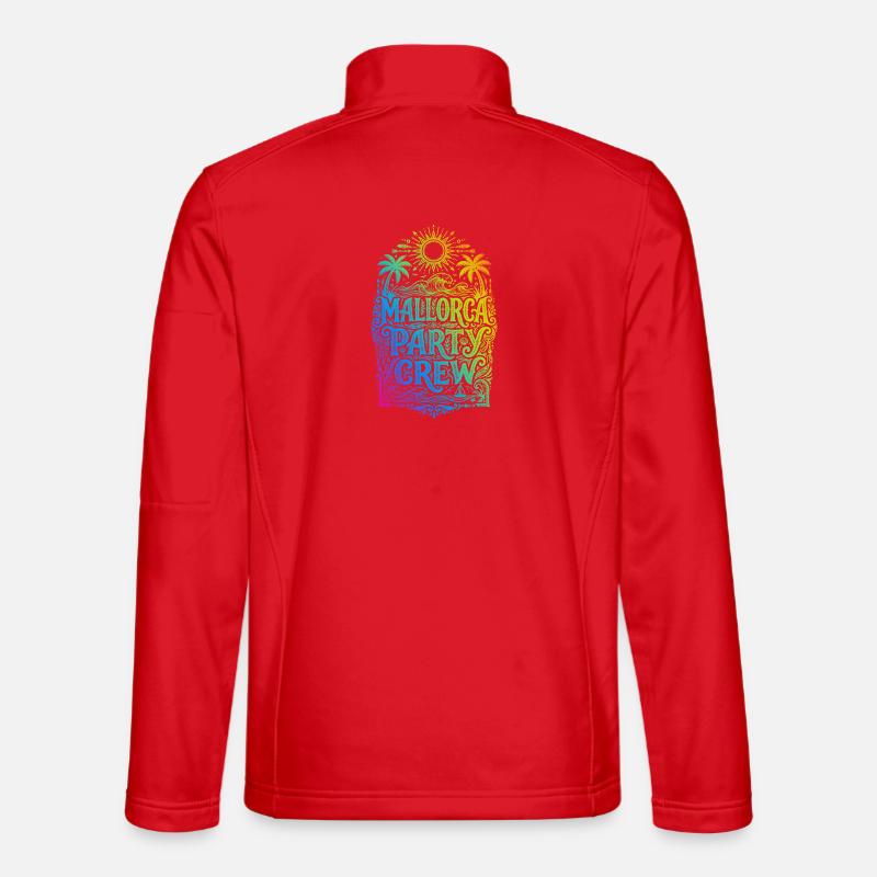Mallorca Party Crew Bunt - Unisex Softshelljacke - Rot