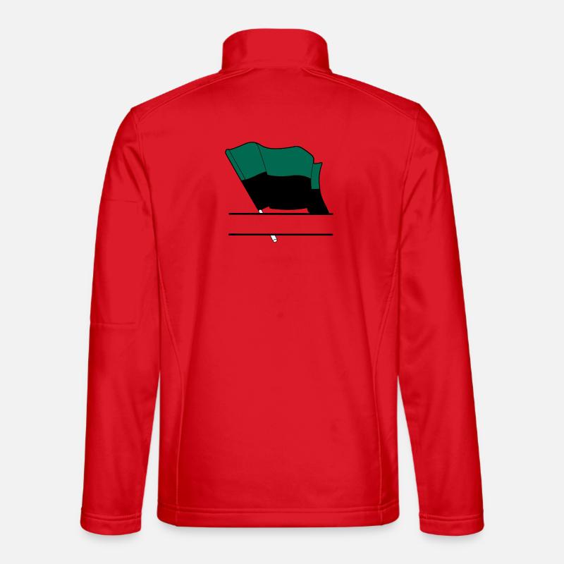 Drapeau Texel – Conception d’île sur mesure Veste en tissu softshell Unisexe