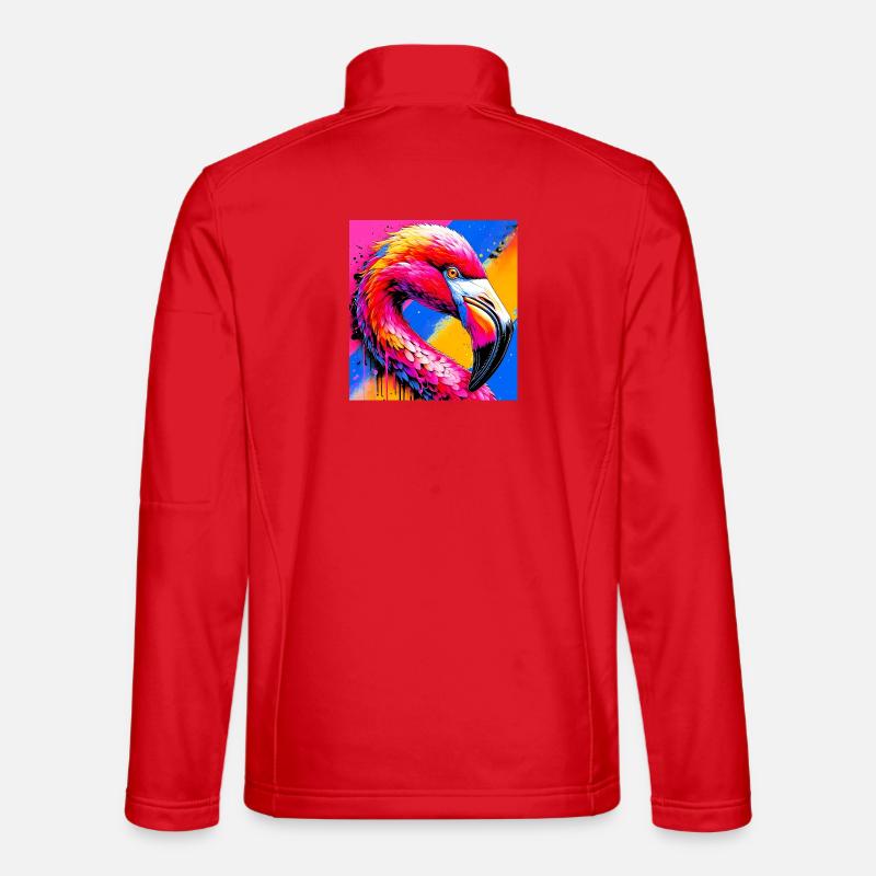 Flamant - Veste en tissu softshell Unisexe - rouge