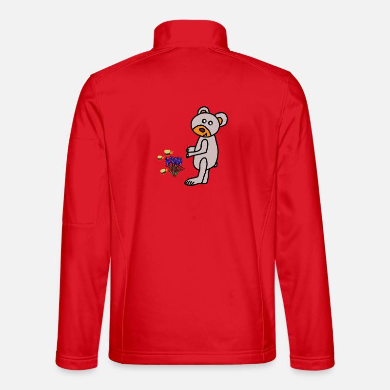 Bär Teddy Teddybär Lavendel - Unisex Softshelljacke - Rot