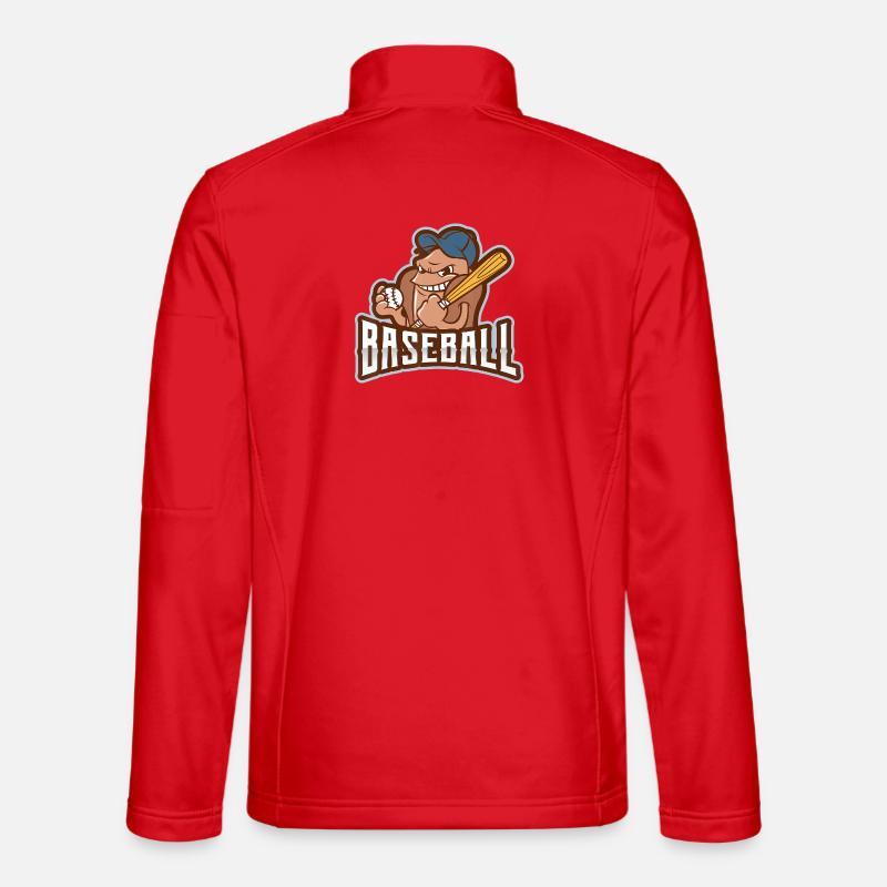 Rogue Batter Baseball-Maskottchen - Unisex Softshelljacke - Rot
