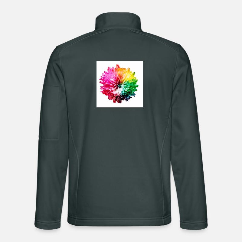 Rainbow Blossom Explosion Unisex Softshell Jacket