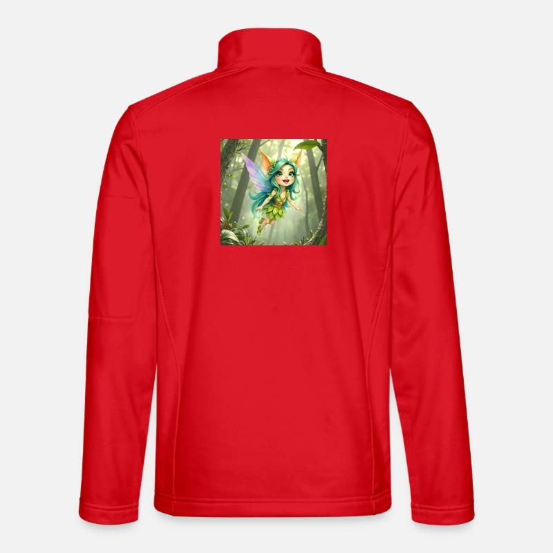 Fee des Smaragdwaldes Unisex Softshelljacke
