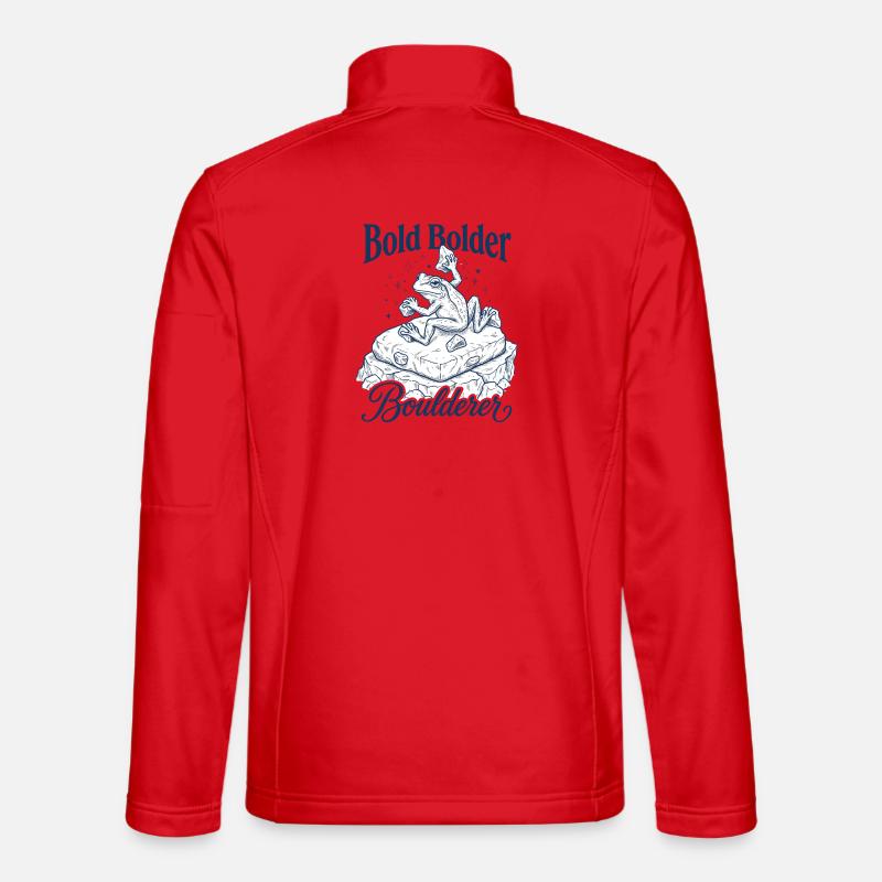 Bouldering Bold Bolder Boulderer - Unisex Softshell Jacket - red