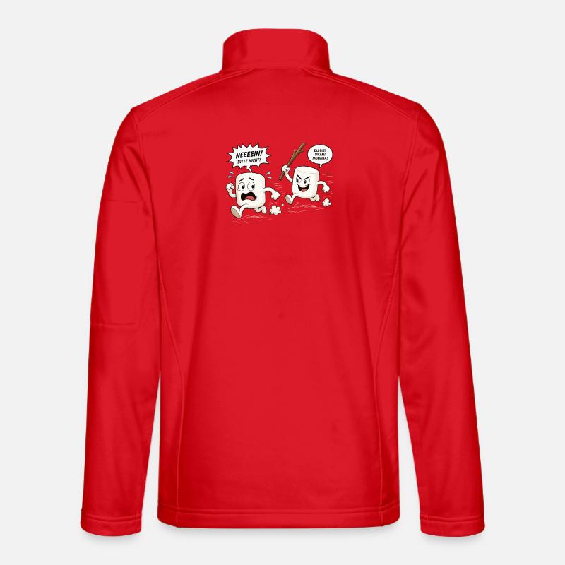 Lustige Marshmallow Verfolgungsjagd Comic  - Unisex Softshelljacke - Rot