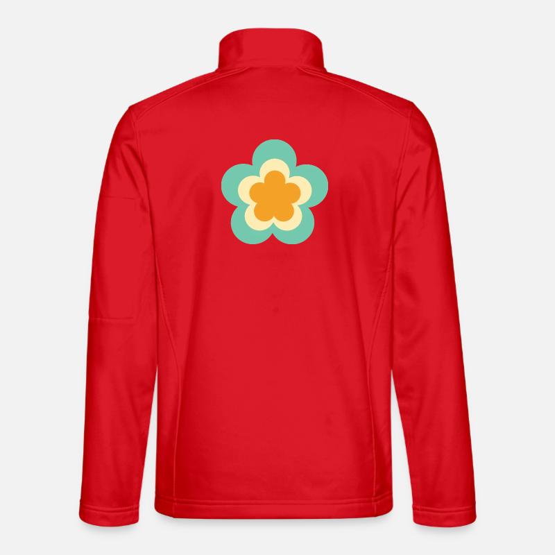 70s Flower Pattern Hippie Gift Unisex Softshell Jacket