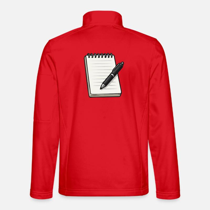 Notizheft - Unisex Softshelljacke - Rot