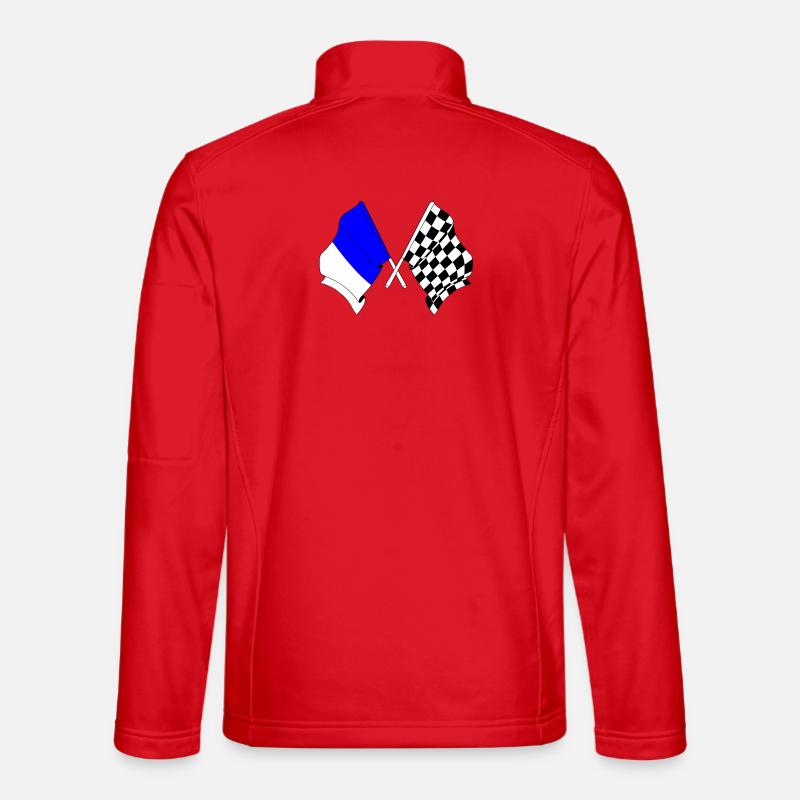 Drapeaux de course de Spa - Veste en tissu softshell Unisexe - rouge