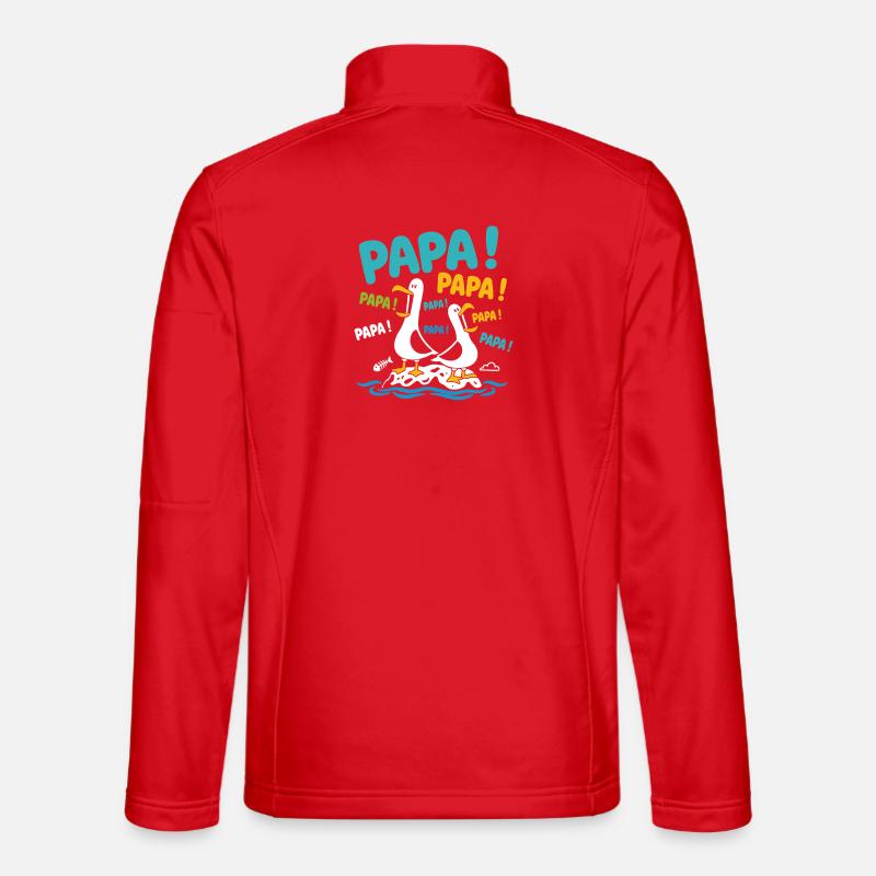 Vogelväter - Unisex Softshelljacke - Rot
