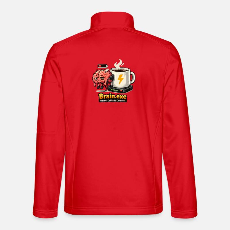 Coffee-driven brain - Unisex Softshell Jacket - red