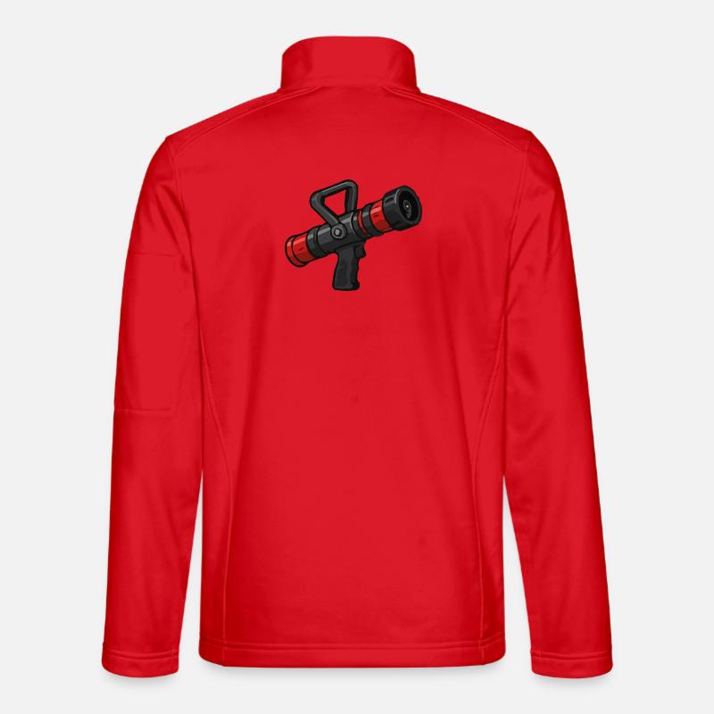 SciFi Flamethrower Design - Unisex Softshell Jacket - red
