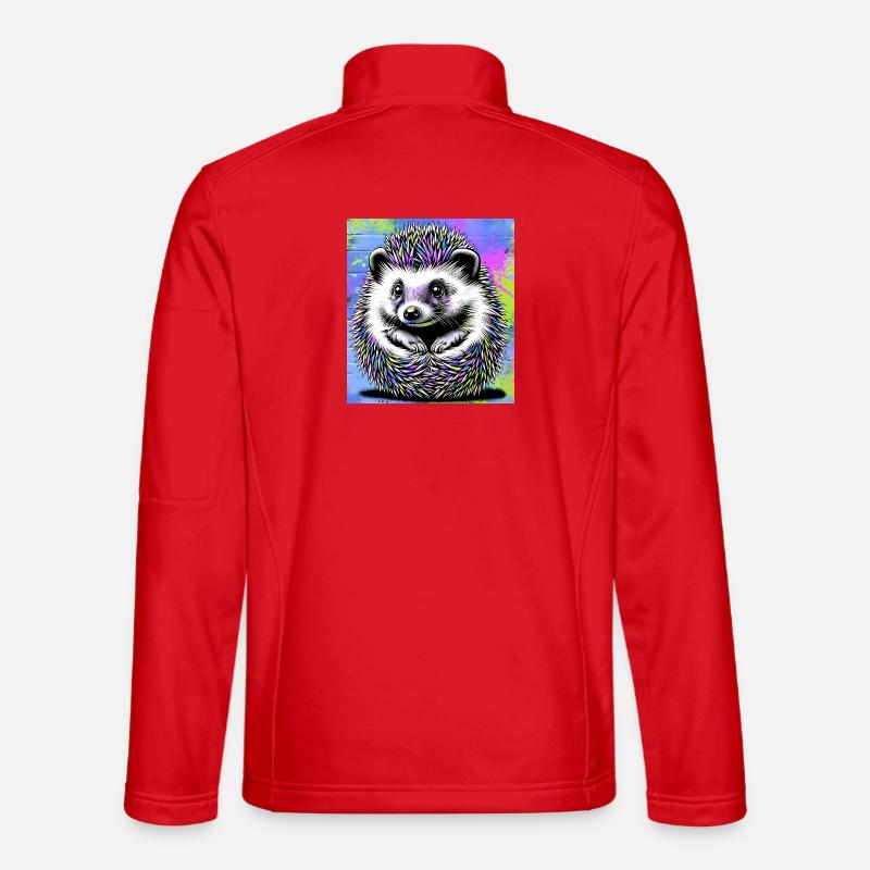 hérisson - Veste en tissu softshell Unisexe - rouge