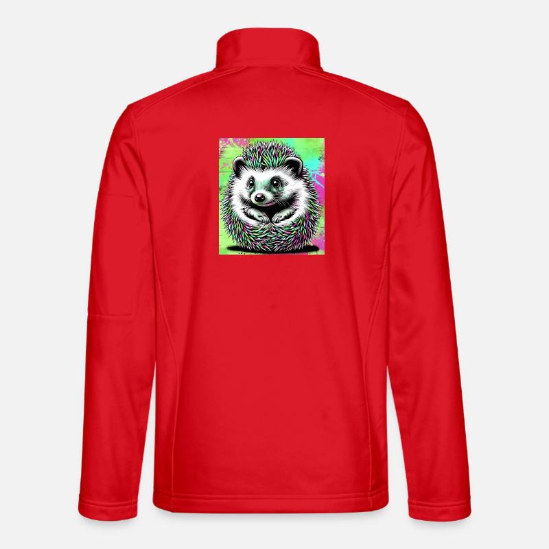 hérisson - Veste en tissu softshell Unisexe - rouge