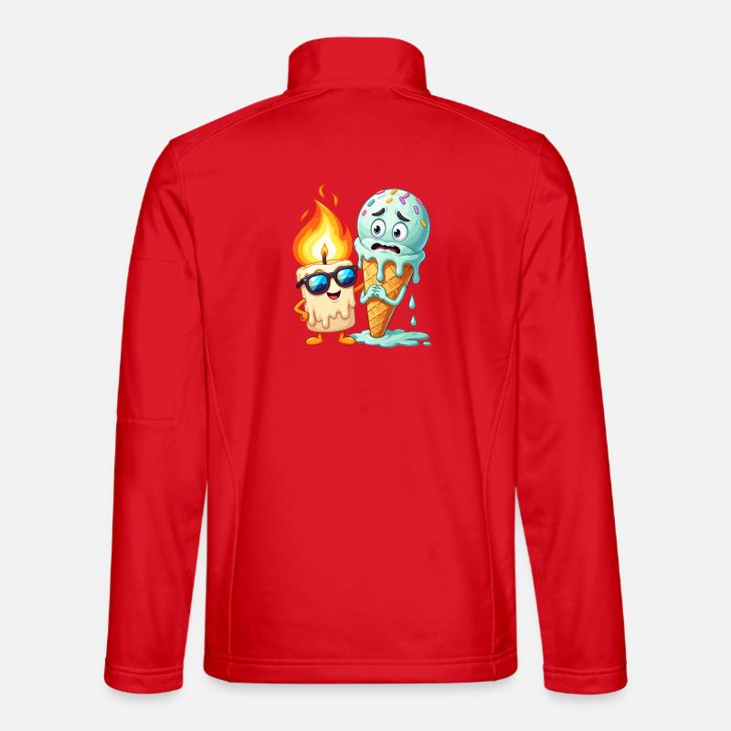 Flammenfreund Eiscreme Duo - Unisex Softshelljacke - Rot