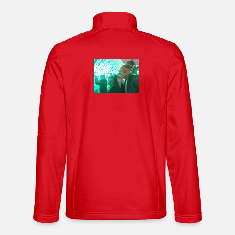 Baisers sous un néon vert - Veste en tissu softshell Unisexe - rouge