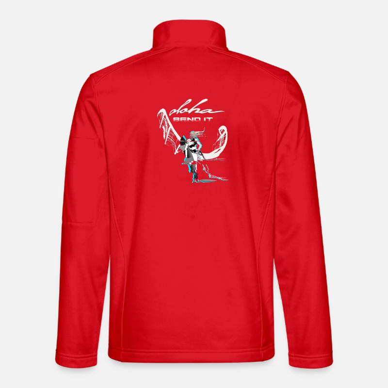 Kitesurferin - Unisex Softshelljacke - Rot