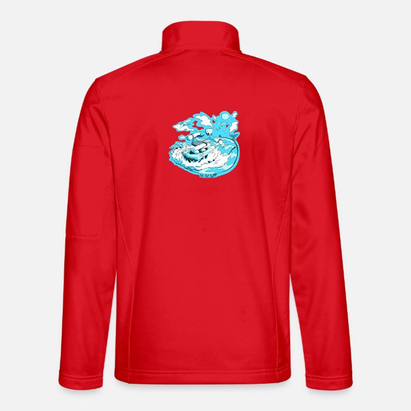Polar Bear Surfer - Unisex Softshell Jacket - red