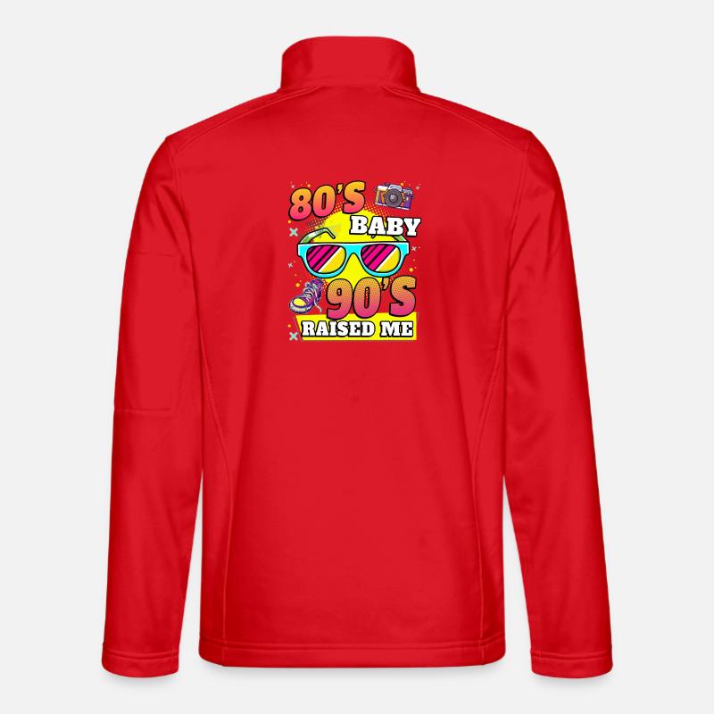 80s 90s Neon Vibe - Unisex Softshell Jacket - red