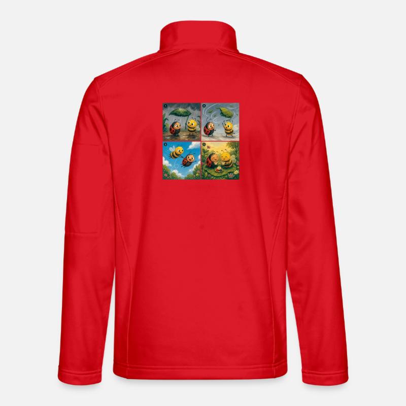 Ladybug und Bee: Ein süßer erster Moment Unisex Softshelljacke