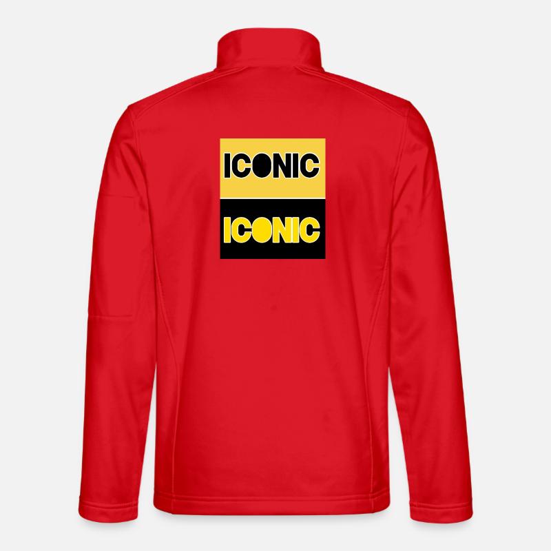 Iconic Contrast Typography - Unisex Softshell Jacket - red