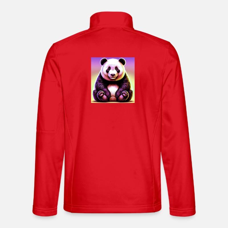 panda - Veste en tissu softshell Unisexe - rouge