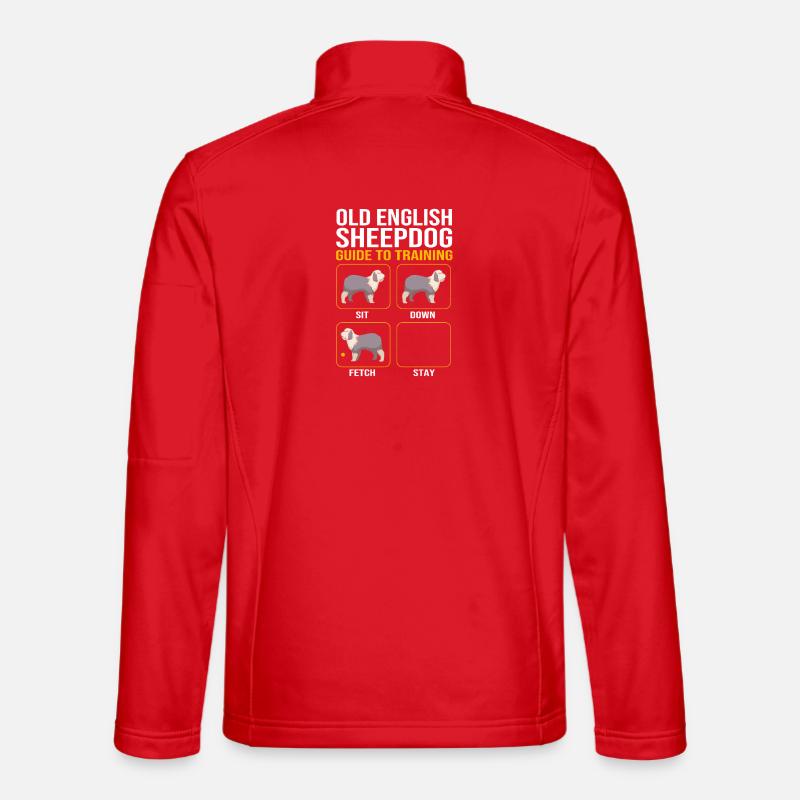 Englischer Schäferhund - Unisex Softshelljacke - Rot