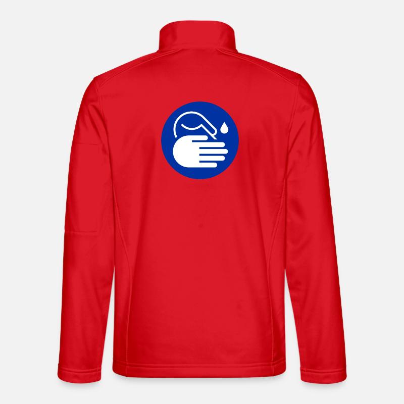 Hände waschen Icon - Unisex Softshelljacke - Rot