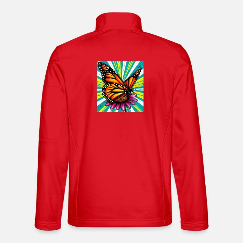 Schmetterling - Unisex Softshelljacke - Rot